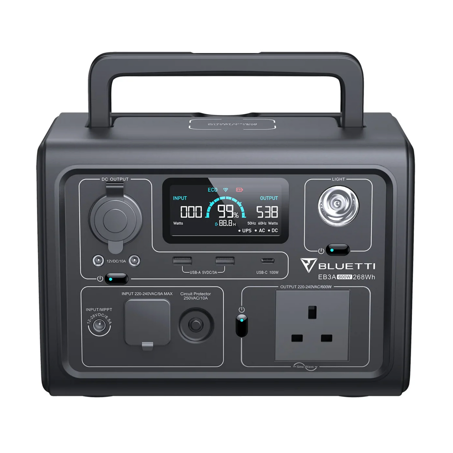 BLUETTI EB3A Portable Power Station | 600W 268Wh